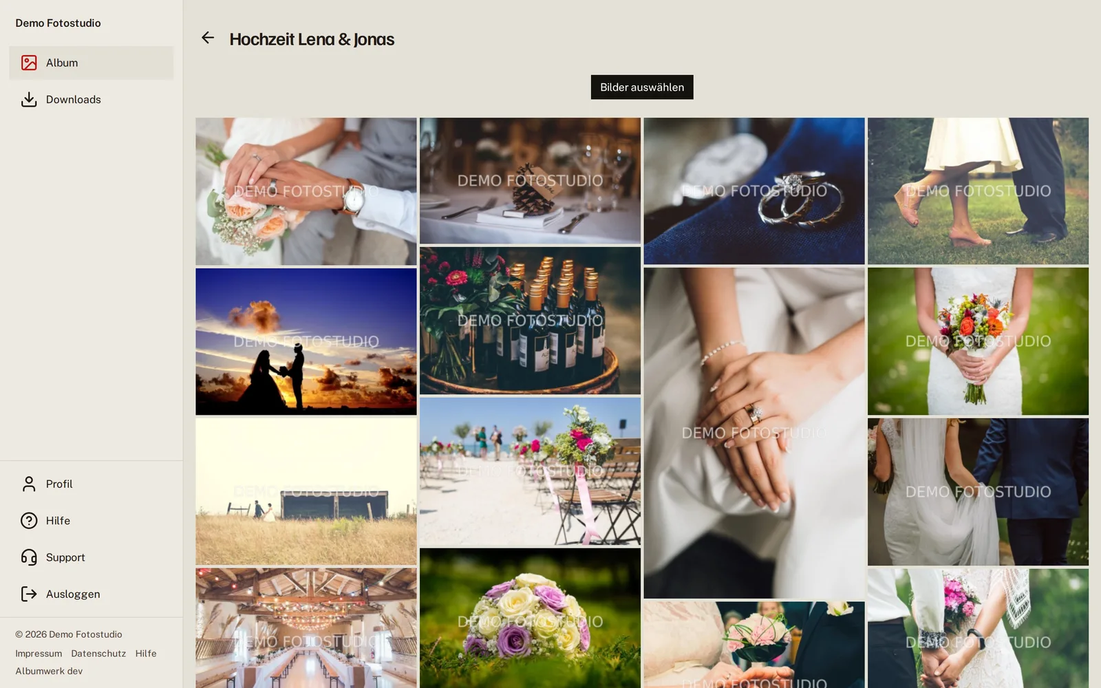 Album Hochzeit Lena und Jonas: Vorschaubilder mit Wasserzeichen DEMO FOTOSTUDIO